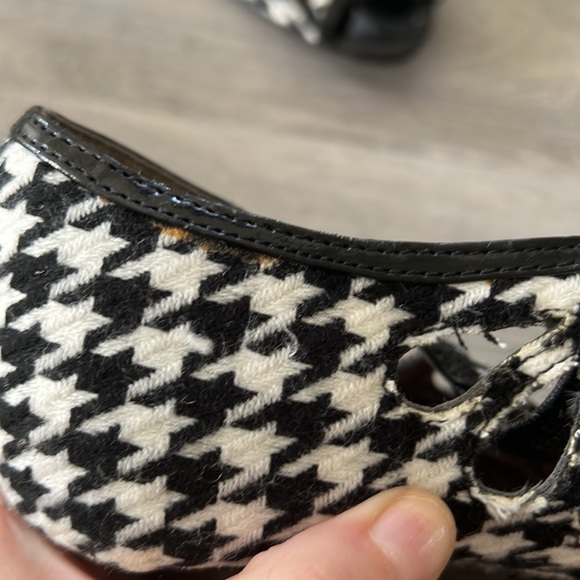 Rampage retro vintage style houndstooth peep toe heels size 9.5 - Picture 3 of 8